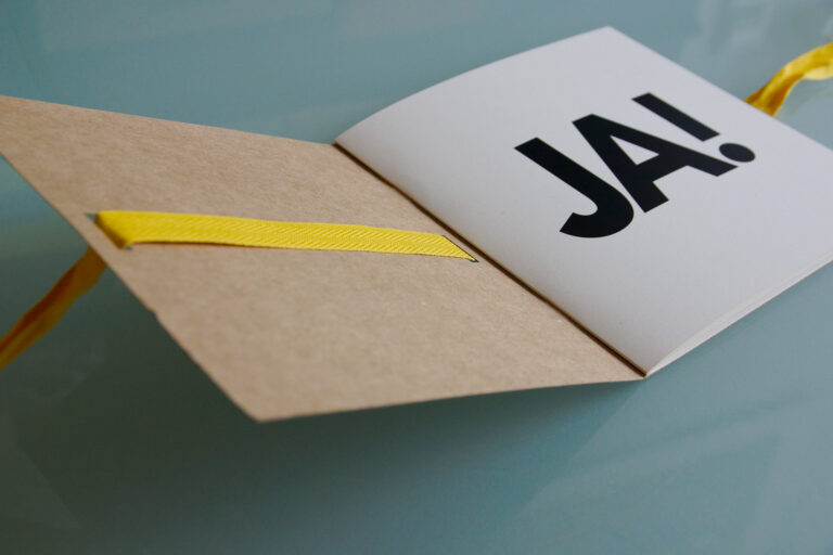 trouwkaart op recycled papier 1