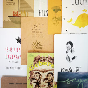 Duurzame geboortekaartjes op recycled papier