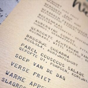 Duurzame menukaarten op kraft en recycled papier